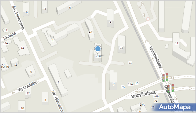 Warszawa, Rembielińska, 21A, mapa Warszawy