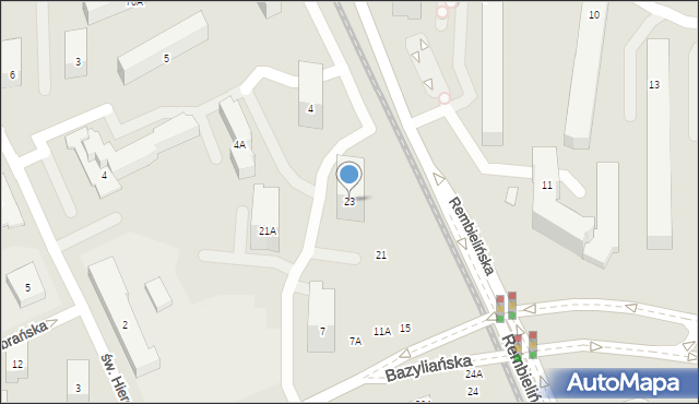 Warszawa, Rembielińska, 23, mapa Warszawy