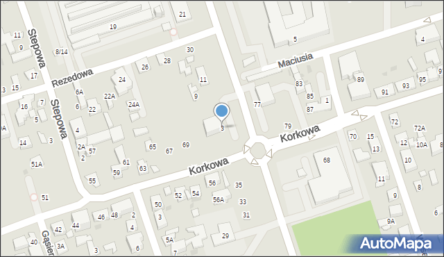 Warszawa, Rekrucka, 3, mapa Warszawy
