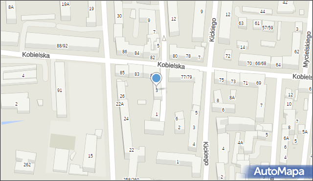 Warszawa, Rębkowska, 3, mapa Warszawy