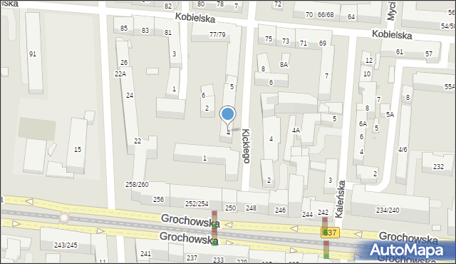 Warszawa, Rębkowska, 4, mapa Warszawy