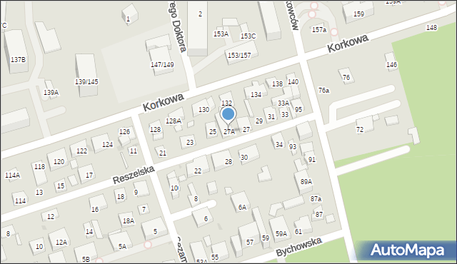 Warszawa, Reszelska, 27A, mapa Warszawy