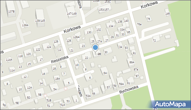 Warszawa, Reszelska, 28A, mapa Warszawy