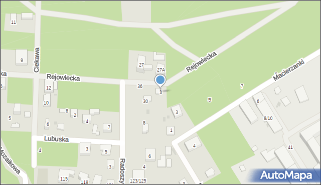 Warszawa, Rejowiecka, 3, mapa Warszawy