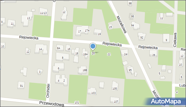 Warszawa, Rejowiecka, 20, mapa Warszawy