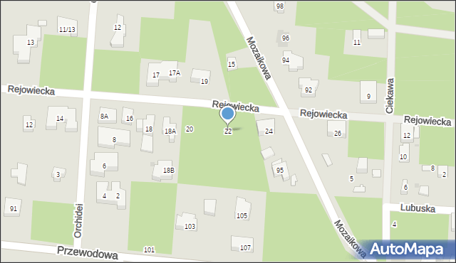 Warszawa, Rejowiecka, 22, mapa Warszawy