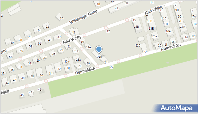 Warszawa, Retmańska, 24b, mapa Warszawy