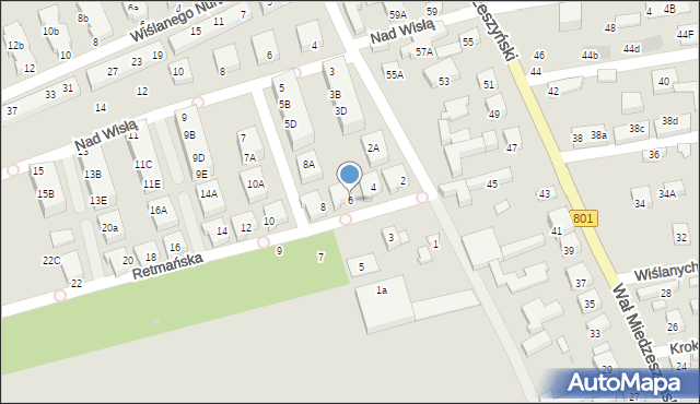 Warszawa, Retmańska, 6, mapa Warszawy