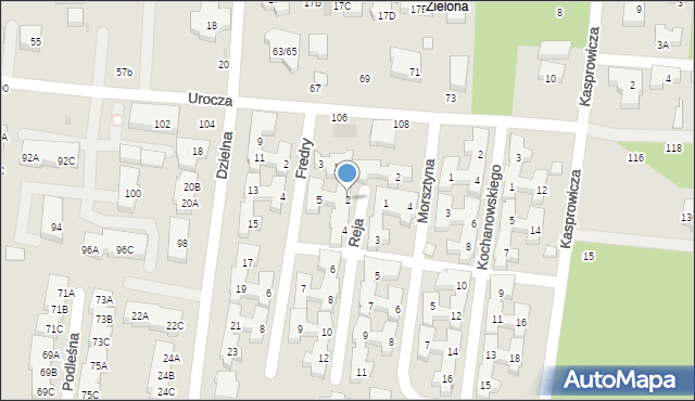 Warszawa, Reja Mikołaja, 2, mapa Warszawy