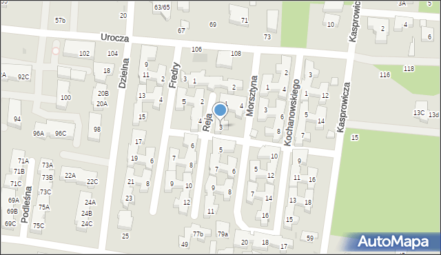 Warszawa, Reja Mikołaja, 3, mapa Warszawy