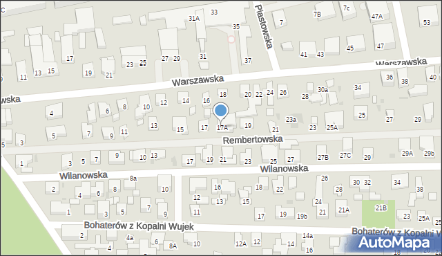 Warszawa, Rembertowska, 17A, mapa Warszawy
