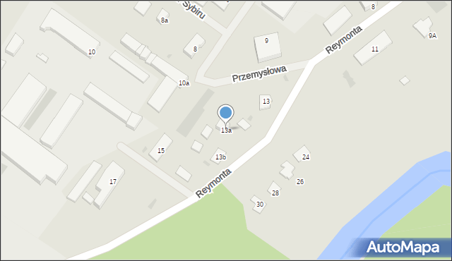 Węgorzewo, Reymonta Władysława, 13a, mapa Węgorzewo