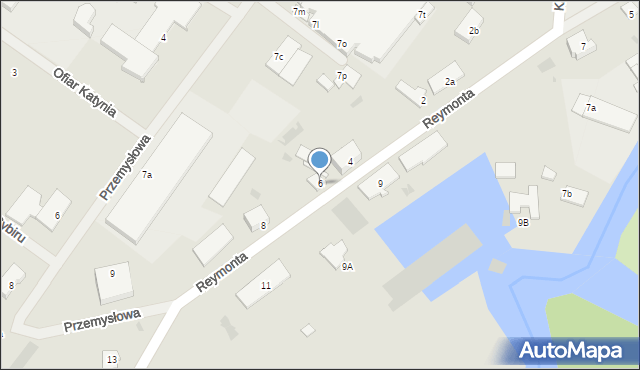 Węgorzewo, Reymonta Władysława, 6, mapa Węgorzewo