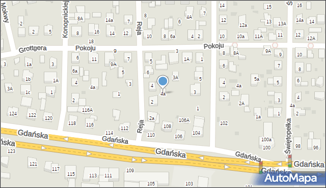 Wejherowo, Reja Mikołaja, 4a, mapa Wejherowo