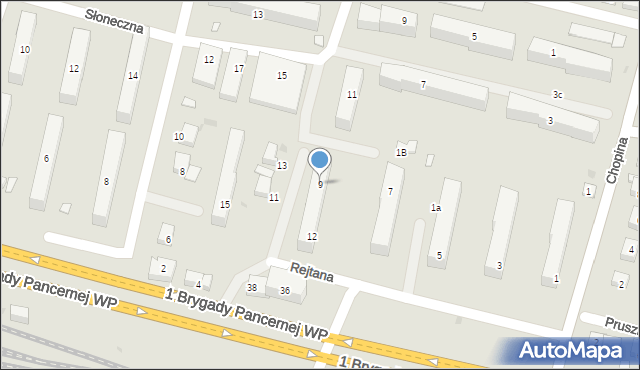 Wejherowo, Rejtana Tadeusza, 9, mapa Wejherowo