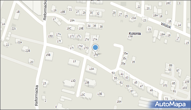 Wieliczka, Reformacka, 17b, mapa Wieliczka