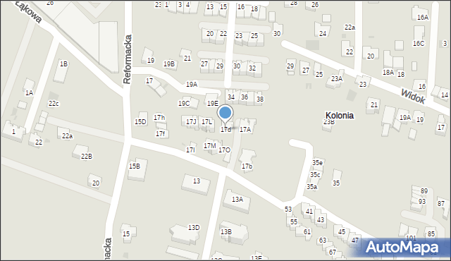 Wieliczka, Reformacka, 17d, mapa Wieliczka