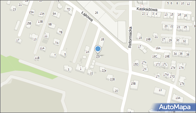 Wieliczka, Reformacka, 22c, mapa Wieliczka