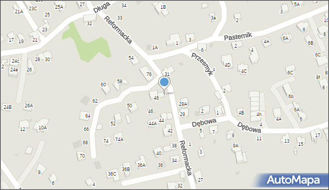 Wieliczka, Reformacka, 48A, mapa Wieliczka