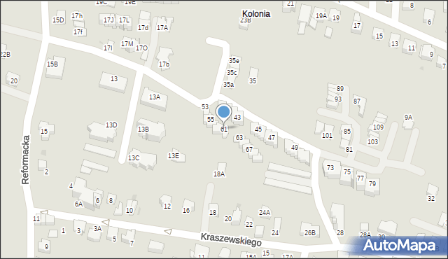 Wieliczka, Reformacka, 61, mapa Wieliczka