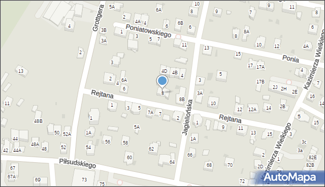 Wieliczka, Rejtana Tadeusza, 8, mapa Wieliczka