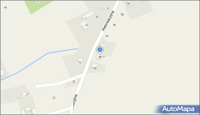 Wilamowice, Rekreacyjna, 50, mapa Wilamowice