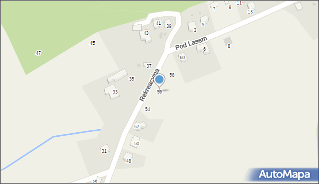 Wilamowice, Rekreacyjna, 56, mapa Wilamowice