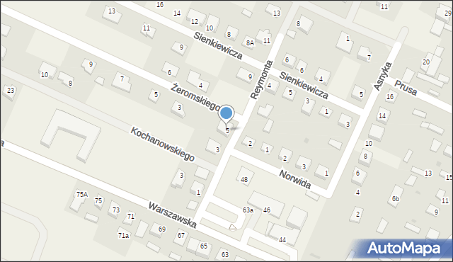 Wilga, Reymonta Władysława, 5, mapa Wilga