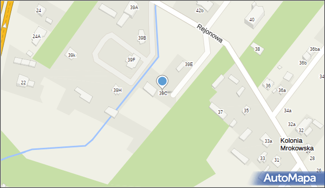 Wola Mrokowska, Rejonowa, 39C, mapa Wola Mrokowska
