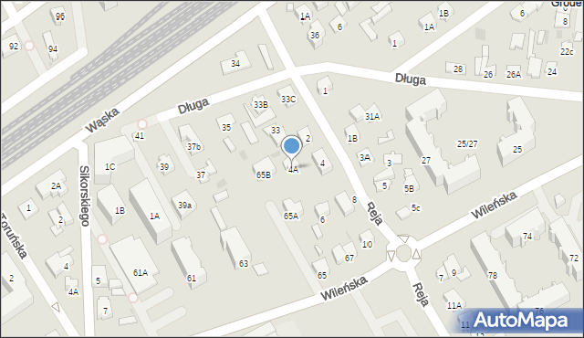 Wołomin, Reja Mikołaja, 4A, mapa Wołomin