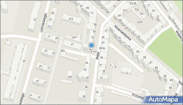 Wrocław, Reja Mikołaja, 39a, mapa Wrocławia