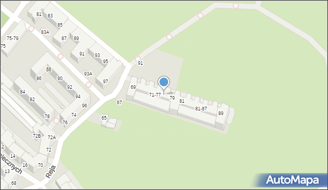 Wrocław, Reja Mikołaja, 77, mapa Wrocławia