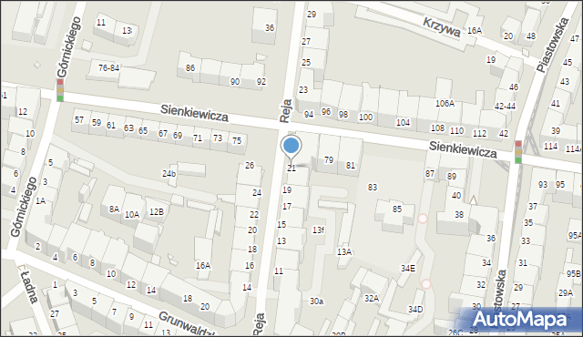 Wrocław, Reja Mikołaja, 21, mapa Wrocławia