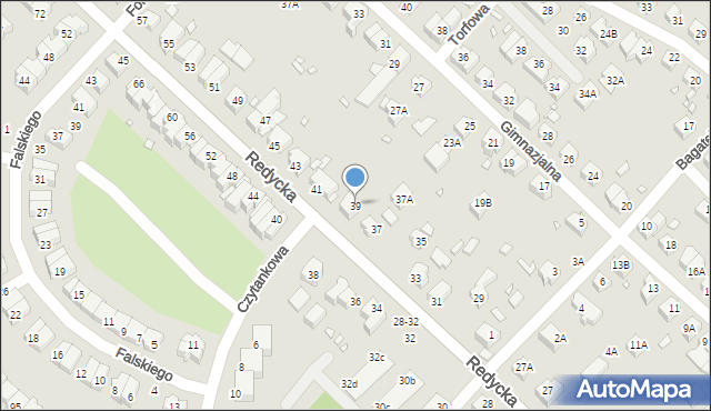 Wrocław, Redycka, 39, mapa Wrocławia