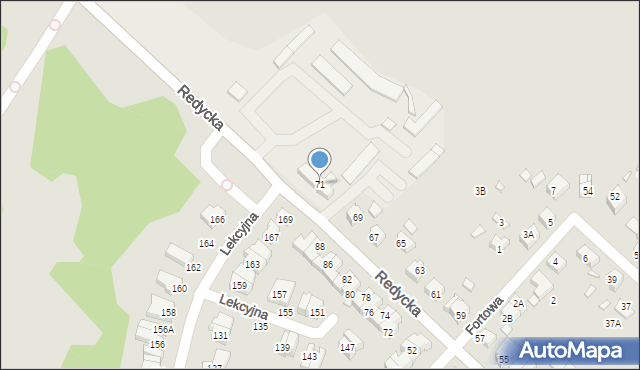 Wrocław, Redycka, 71, mapa Wrocławia
