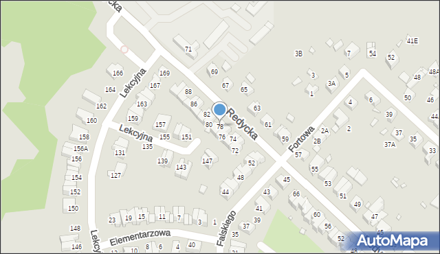 Wrocław, Redycka, 78, mapa Wrocławia