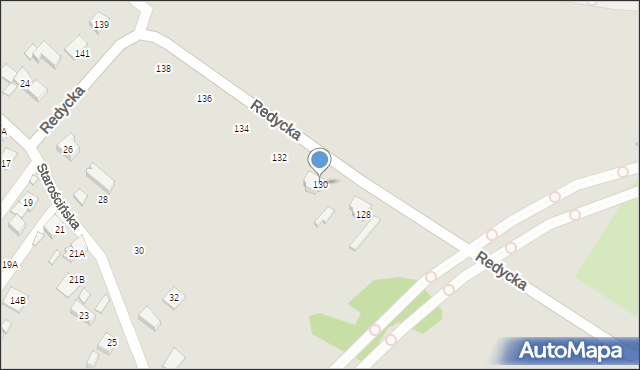 Wrocław, Redycka, 130, mapa Wrocławia