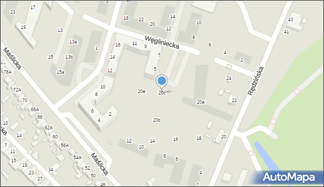 Wrocław, Rędzińska, 20c, mapa Wrocławia