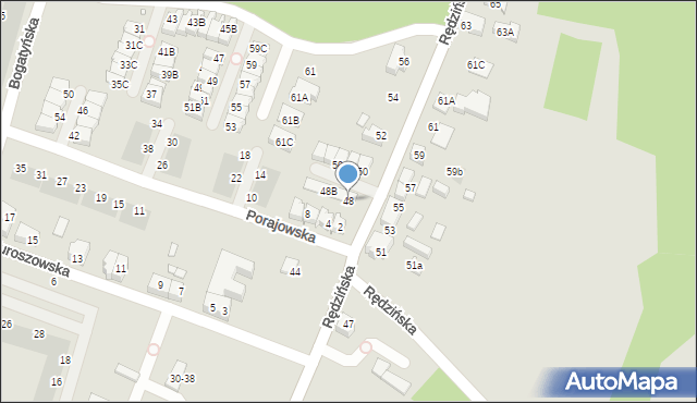 Wrocław, Rędzińska, 48, mapa Wrocławia