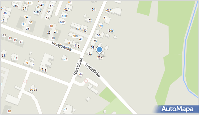 Wrocław, Rędzińska, 51a, mapa Wrocławia