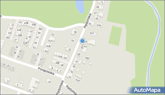 Wrocław, Rędzińska, 61, mapa Wrocławia
