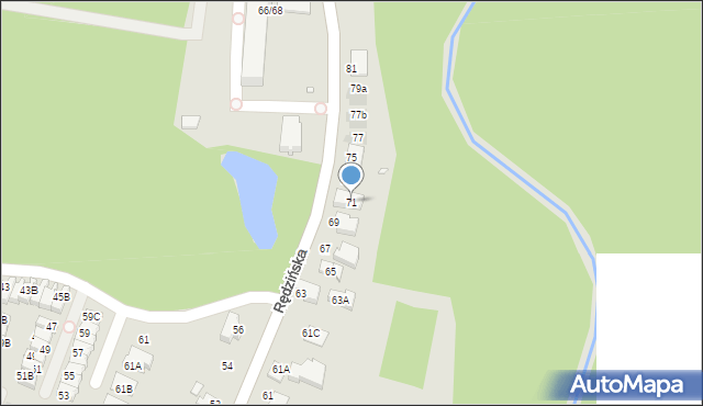 Wrocław, Rędzińska, 71, mapa Wrocławia