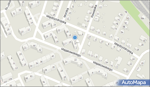 Wrocław, Rewalska, 4, mapa Wrocławia