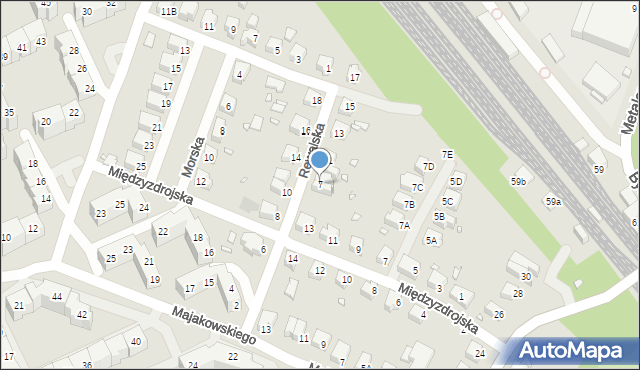 Wrocław, Rewalska, 7, mapa Wrocławia