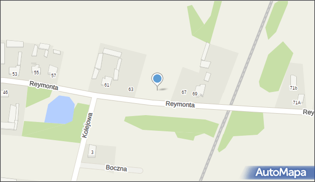 Zabrodzie, Reymonta Władysława, 65, mapa Zabrodzie