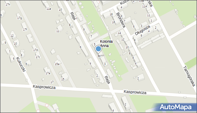 Zabrze, Reja Mikołaja, 3b, mapa Zabrza