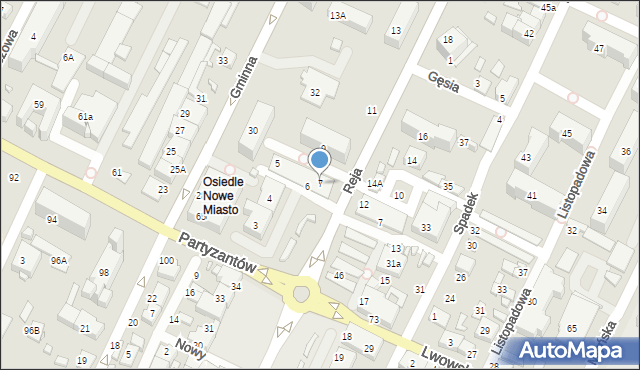 Zamość, Reja Mikołaja, 7, mapa Zamościa