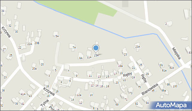 Zawiercie, Ręby, 13A, mapa Zawiercie