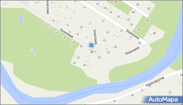 Zawiszyn, Rekreacyjna, 28, mapa Zawiszyn