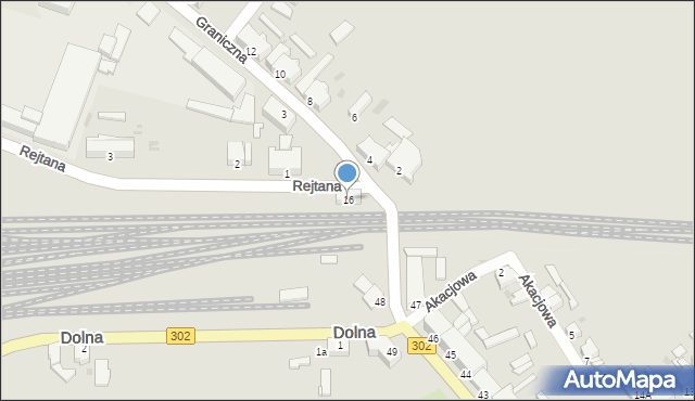 Zbąszyń, Rejtana Tadeusza, 16, mapa Zbąszyń